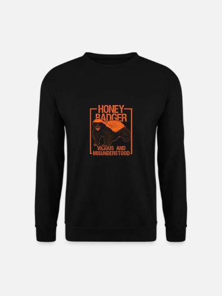 Honig Dachs Geschenk vintage Tier Natur - Unisex Pullover - Schwarz