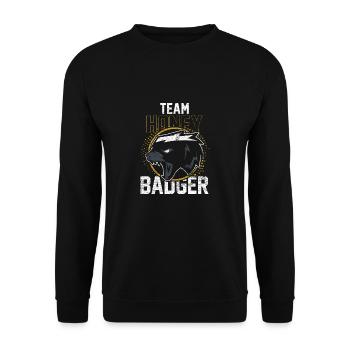 Honey badger gift vintage animal nature - Unisex Sweatshirt - black - Front - Alina (178cm) & Michal (187cm)