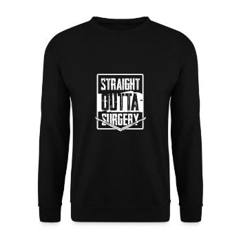 Chirurg Arzt Doktor Medizin Chirurgie Geschenk - Unisex Pullover - Schwarz - Vorne - Alina (178cm) & Michal (187cm)