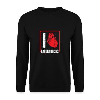 Cardiologue coeur médecin docteur medic cadeau - Sweat-shirt Unisexe - noir - Devant - Alina (178cm) & Michal (187cm)