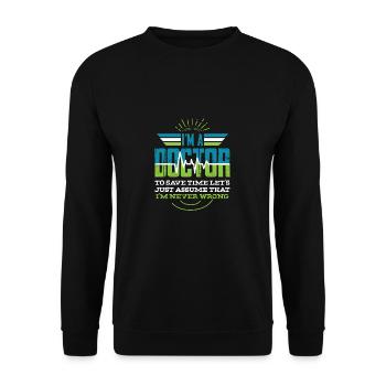 Docteur infirmière infirmière hôpital médecine - Sweat-shirt Unisexe - noir - Devant - Alina (178cm) & Michal (187cm)
