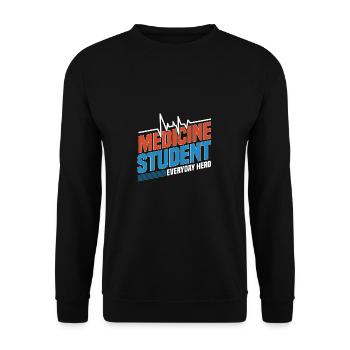 Médecin étudiant médecin cadeau médecin - Sweat-shirt Unisexe - noir - Devant - Alina (178cm) & Michal (187cm)