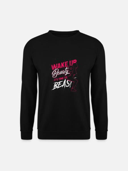 Sportlerin Kraftsport Bodybuilder Biest trainieren - Unisex Pullover - Schwarz