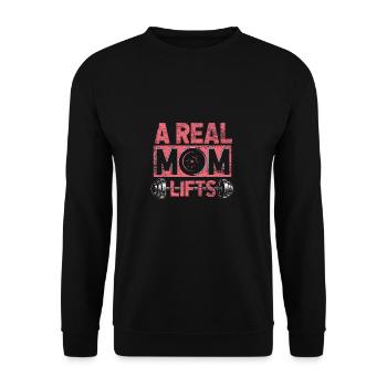 Idée de cadeau vintage mère sportive - Sweat-shirt Unisexe - noir - Devant - Alina (178cm) & Michal (187cm)