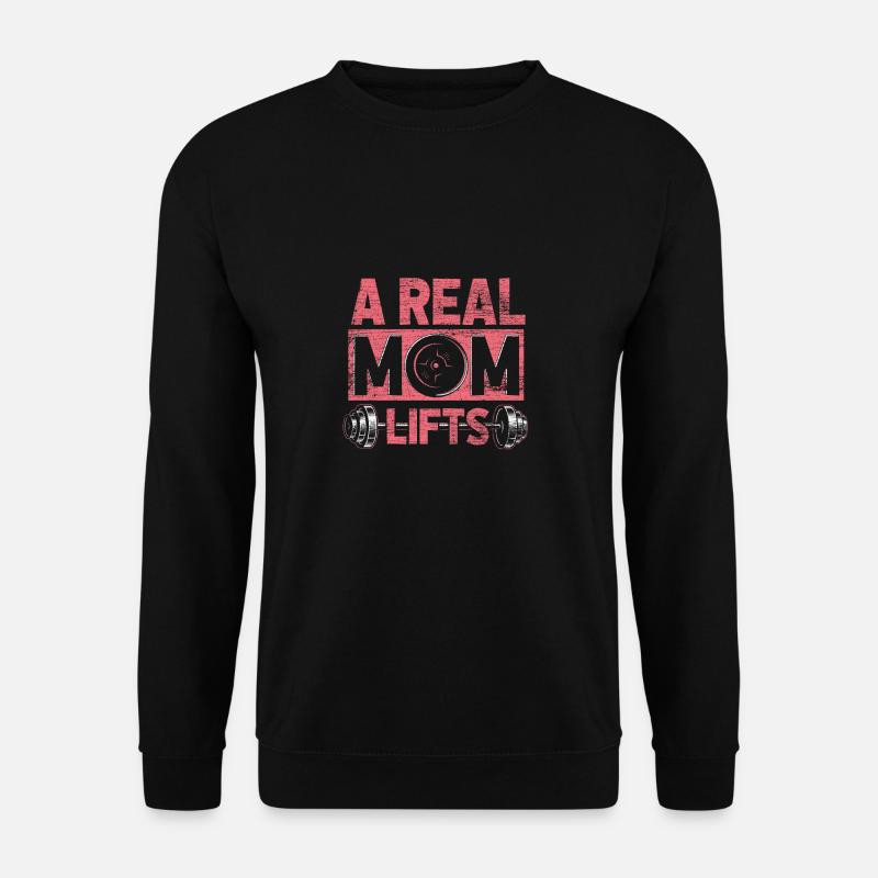 Gewichte Sportlerin Mutter vintage Geschenk Idee - Unisex Pullover - Schwarz