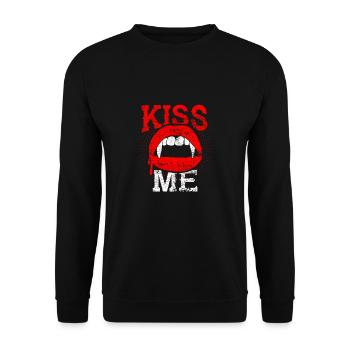 vampire - Unisex Sweatshirt - black - Front - Alina (178cm) & Michal (187cm)