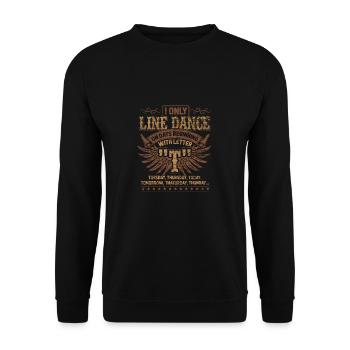 Linedance Western Country Cowboy Tanz Stiefel - Unisex Pullover - Schwarz - Vorne - Alina (178cm) & Michal (187cm)