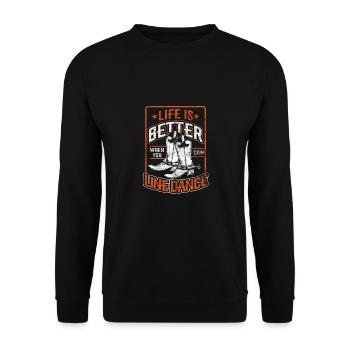Line Dance - Unisex Pullover - Schwarz - Vorne - Alina (178cm) & Michal (187cm)
