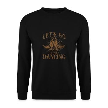 Let's Go Line Dancing - Unisex Pullover - Schwarz - Vorne - Alina (178cm) & Michal (187cm)