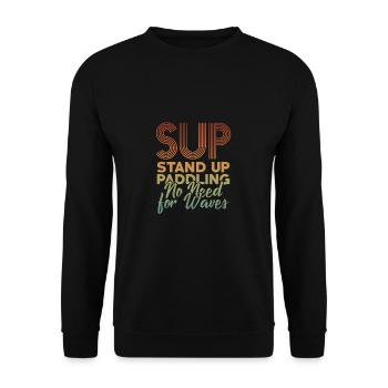 SUP - Unisex Sweatshirt - black - Front - Alina (178cm) & Michal (187cm)