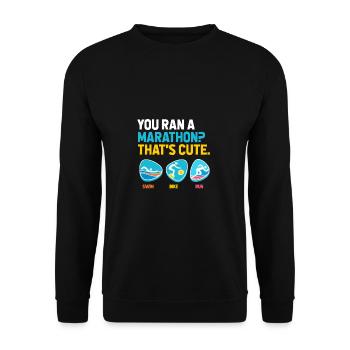 Triathlon - Unisex Sweatshirt - black - Front - Alina (178cm) & Michal (187cm)