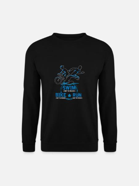 Triathlon Sportler Athlet Wettkampf Motivation - Unisex Pullover - Schwarz