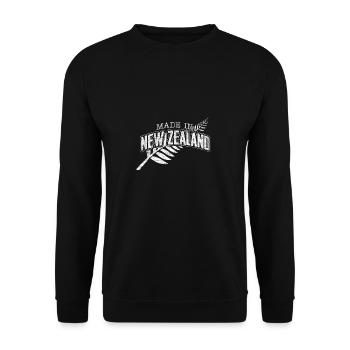 Hergestellt in Neuseeland - Unisex Pullover - Schwarz - Vorne - Alina (178cm) & Michal (187cm)