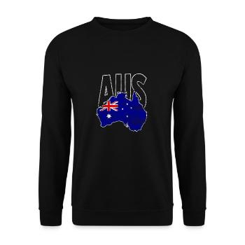 Australia flag - Unisex Sweatshirt - black - Front - Alina (178cm) & Michal (187cm)