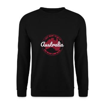 Australia - Unisex Sweatshirt - black - Front - Alina (178cm) & Michal (187cm)