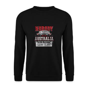 Australia - Unisex Sweatshirt - black - Front - Alina (178cm) & Michal (187cm)