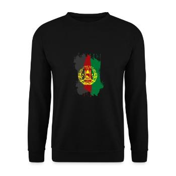Afghanistan flag - Unisex Sweatshirt - black - Front - Alina (178cm) & Michal (187cm)