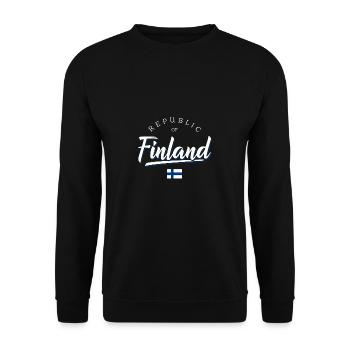 Finland - Unisex Sweatshirt - black - Front - Alina (178cm) & Michal (187cm)