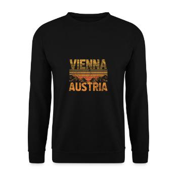 Austria Vienna - Unisex Sweatshirt - black - Front - Alina (178cm) & Michal (187cm)