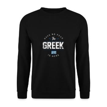 Greece - Unisex Sweatshirt - black - Front - Alina (178cm) & Michal (187cm)