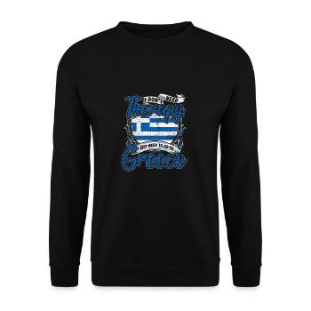 Greece - Unisex Sweatshirt - black - Front - Alina (178cm) & Michal (187cm)