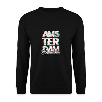 Amsterdam - Unisex Pullover - Schwarz - Vorne - Alina (178cm) & Michal (187cm)