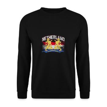 Netherlands flag Amsterdam Holland gift - Unisex Sweatshirt - black - Front - Alina (178cm) & Michal (187cm)