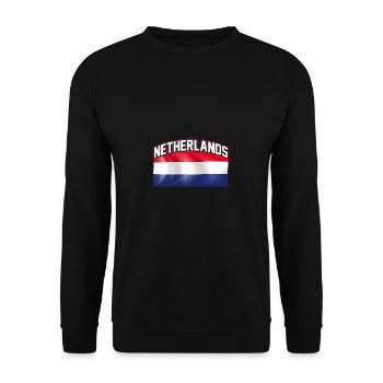 Pays-Bas Pays-Bas Pays-Bas - Sweat-shirt Unisexe - noir - Devant - Alina (178cm) & Michal (187cm)