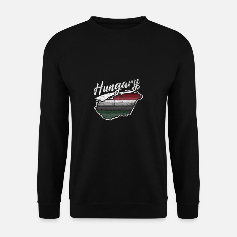 Ungarn Heimat Budapest Nation Geschenk Balaton - Unisex Pullover - Schwarz
