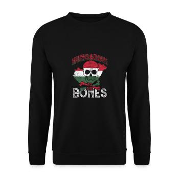 Hungary - Unisex Sweatshirt - black - Front - Alina (178cm) & Michal (187cm)