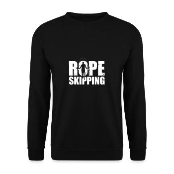 Jump Rope Training Fitness Workout Athlete - Unisex Sweatshirt - black - Front - Alina (178cm) & Michal (187cm)