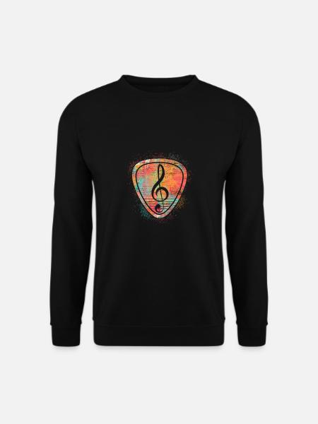 Clef treble clef guitar plectrum - Unisex Sweatshirt - black