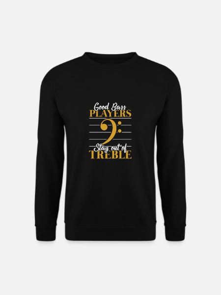 Bassschlüssel Notenschlüssel Musiker Geschenk - Unisex Pullover - Schwarz