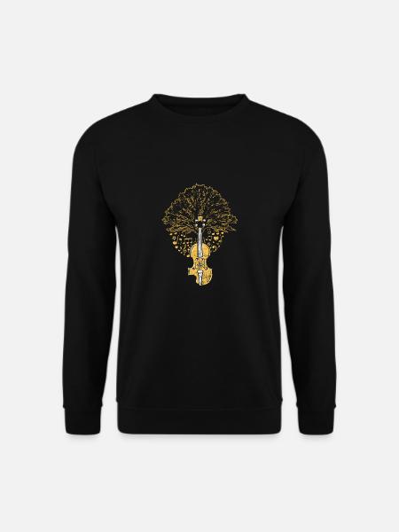 Violon musique cadeau arbre violon musicien - Sweat-shirt Unisexe - noir