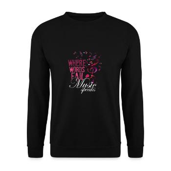 Music gift clef music school major minor - Unisex Sweatshirt - black - Front - Alina (178cm) & Michal (187cm)