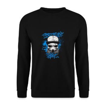 Hip Hop Brooklyn New York - Sweat-shirt Unisexe - noir - Devant - Alina (178cm) & Michal (187cm)
