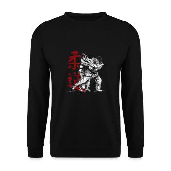 judo - Sweat-shirt Unisexe - noir - Devant - Alina (178cm) & Michal (187cm)