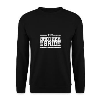 Brother of the bride - Unisex Sweatshirt - black - Front - Alina (178cm) & Michal (187cm)
