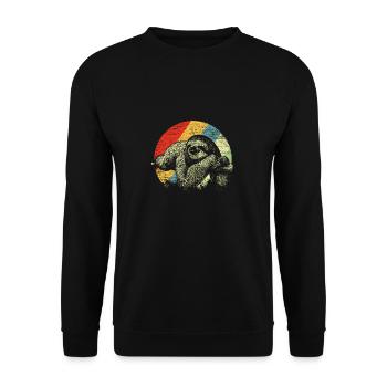 Sloth animal sleeping fatigue laziness - Unisex Sweatshirt - black - Front - Alina (178cm) & Michal (187cm)