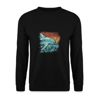 Delfin - Unisex Pullover - Schwarz - Vorne - Alina (178cm) & Michal (187cm)