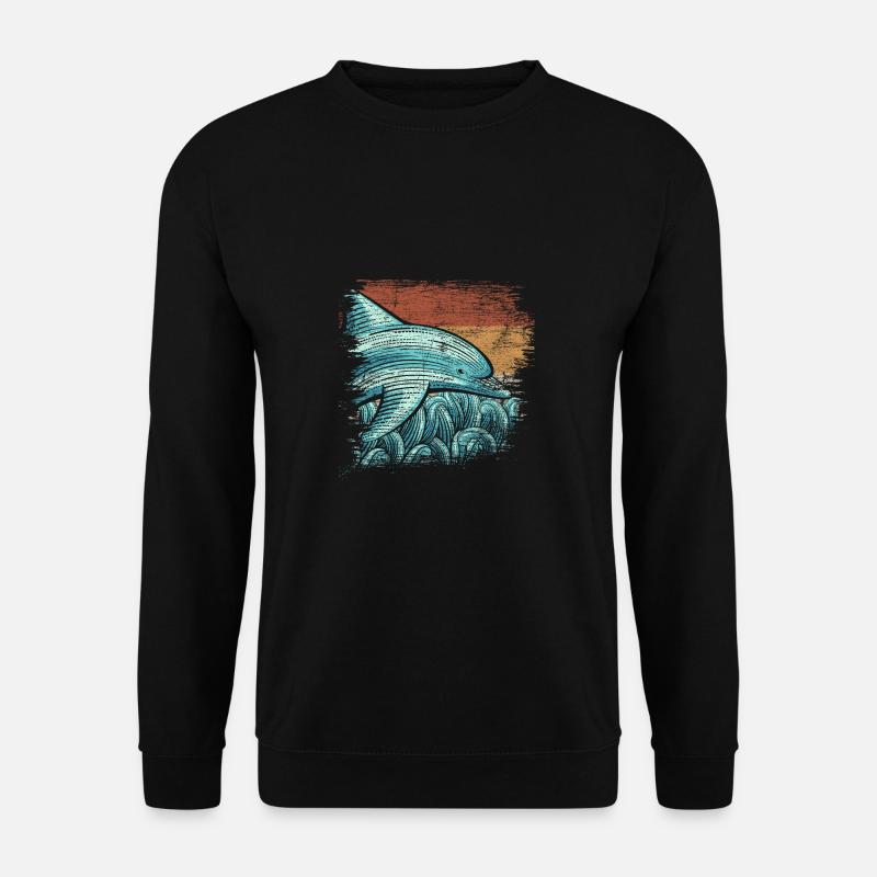 Delfin - Unisex Pullover - Schwarz