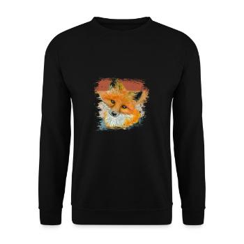Fuchs - Unisex Pullover - Schwarz - Vorne - Alina (178cm) & Michal (187cm)