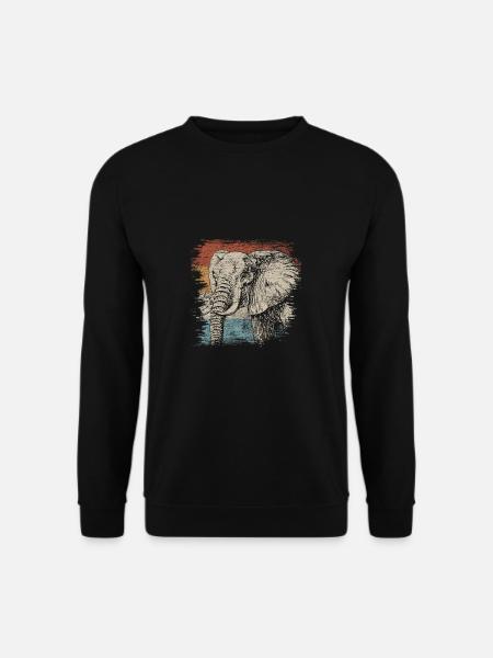 Elefant - Unisex Pullover - Schwarz
