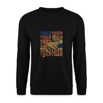 Tiger - Unisex Pullover - Schwarz - Vorne - Alina (178cm) & Michal (187cm)