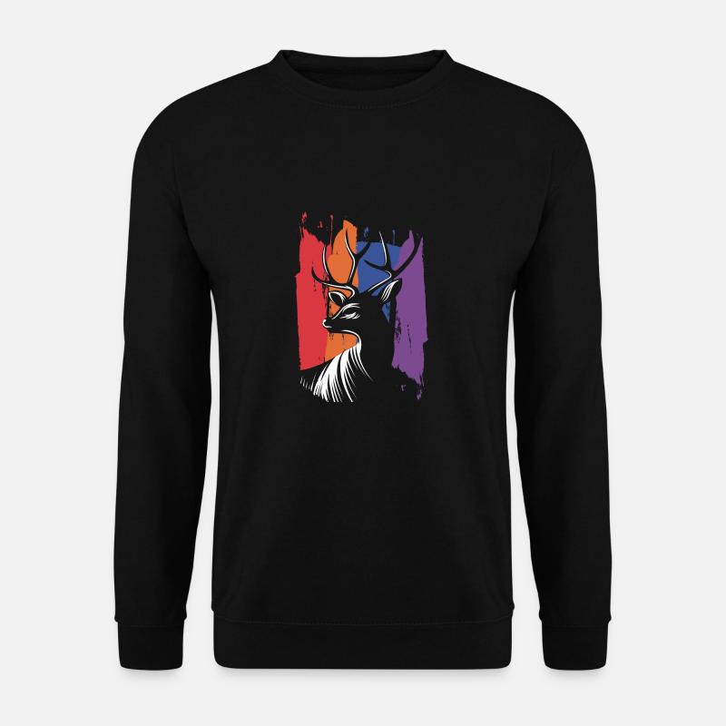Hirsch - Unisex Pullover - Schwarz
