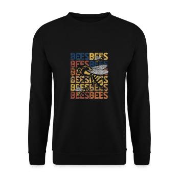 abeille - Sweat-shirt Unisexe - noir - Devant - Alina (178cm) & Michal (187cm)