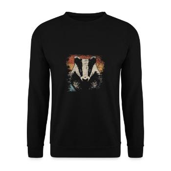 Dachs - Unisex Pullover - Schwarz - Vorne - Alina (178cm) & Michal (187cm)