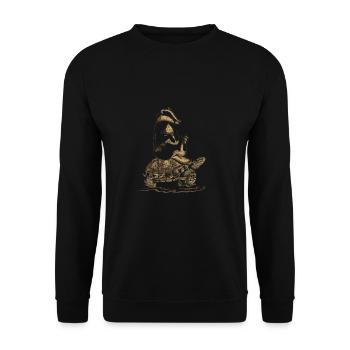 Badger and turtle - Unisex Sweatshirt - black - Front - Alina (178cm) & Michal (187cm)