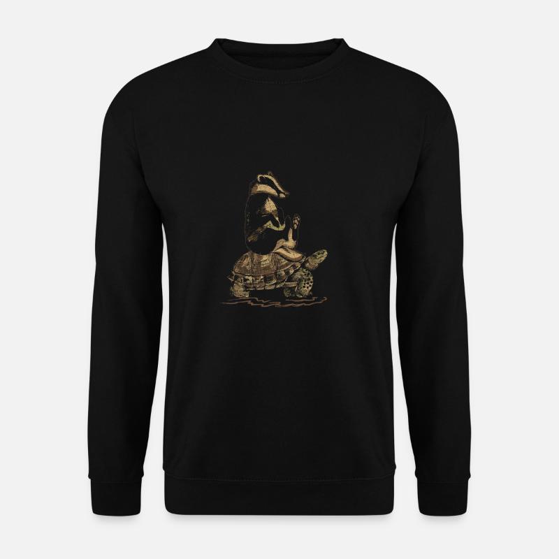 Badger and turtle - Unisex Sweatshirt - black