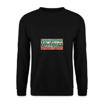 Dachs - Unisex Pullover - Schwarz - Vorne - Alina (178cm) & Michal (187cm)